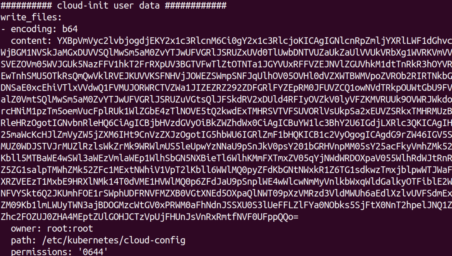 Cloud Config Secret Content