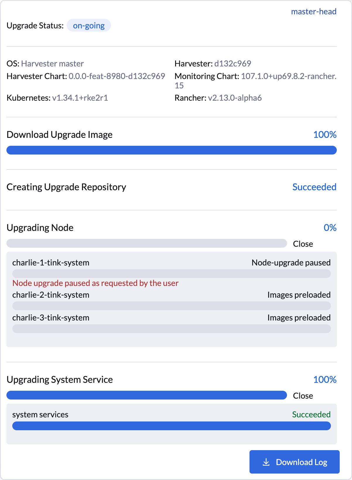 Node Paused during Node Upgrade